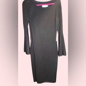 Neiman Marcus Black Long Sleeve Dress